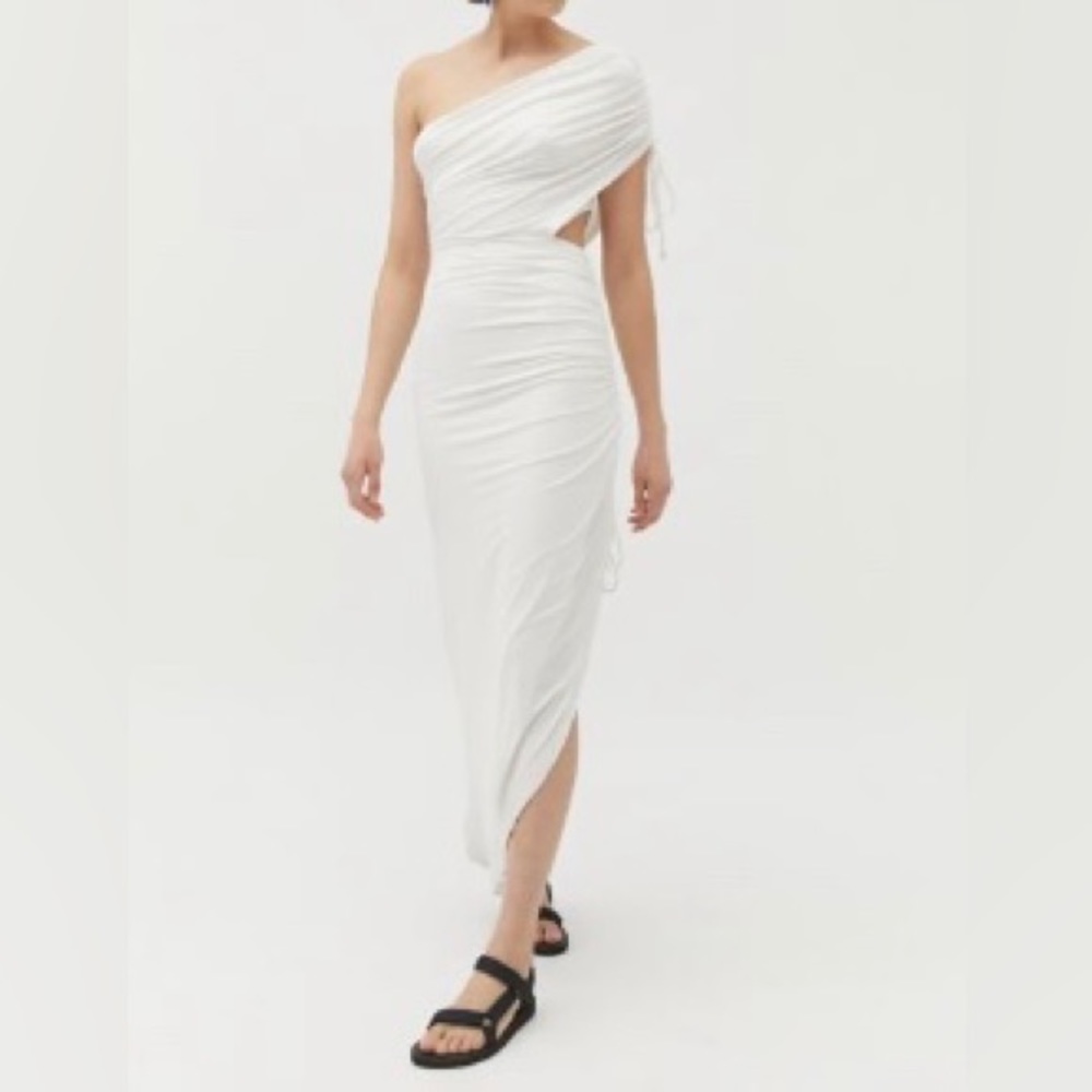 Significant other sirene one-shoulder body on dress - white